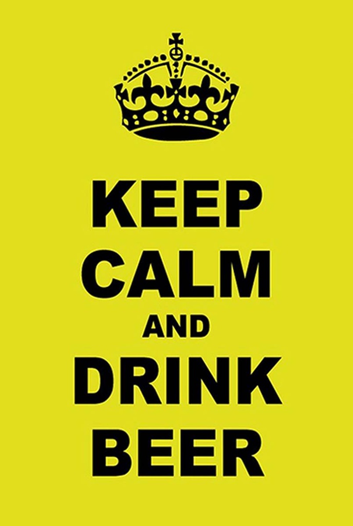 Holzschild 18x12 cm keep calm and drink beer
