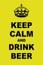 Holzschild 18x12 cm keep calm and drink beer