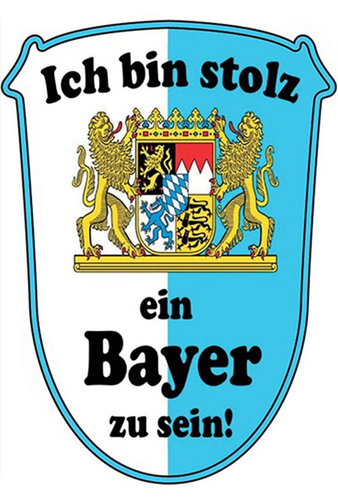 Holzschild 18x12 cm ich bin stolz ein Bayer zu sein