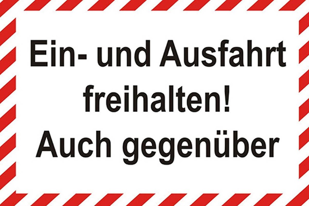 Holzschild 12x18 cm Parken Ein-und Ausfahrt freihalten