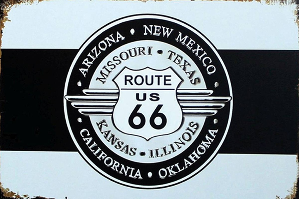 Holzschild 12x18 cm Retro Rote US 66 Arizona new mexico