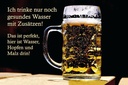 Holzschild 12x18 cm trinke nur gesundes Wasser Bier