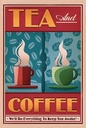 Holzschild 18x12 cm Trinken Tea and Coffee Tee und