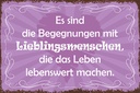 Holzschild 12x18 cm Begegnungen Lieblingsmenschen