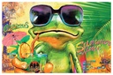 Holzschild 12x18 cm Frosch Cocktail Mojito Summer Strand