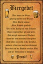 Holzschild 18x12 cm Bier Biergebet unser im Glase Prost