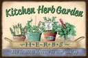 Holzschild 12x18 cm Garten Kirchen Herb Garden Mint Thyme