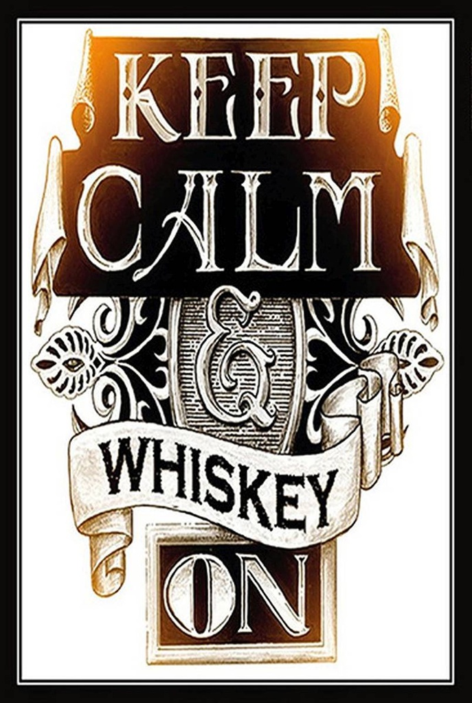 Holzschild 18x12 cm Keep Calm Whiskey on