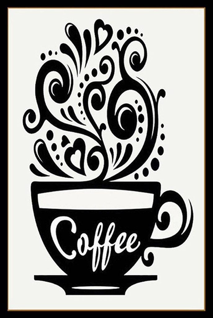 Holzschild 18x12 cm Coffee