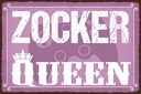 Holzschild 12x18 cm Zocker Queen Konsole Gamer