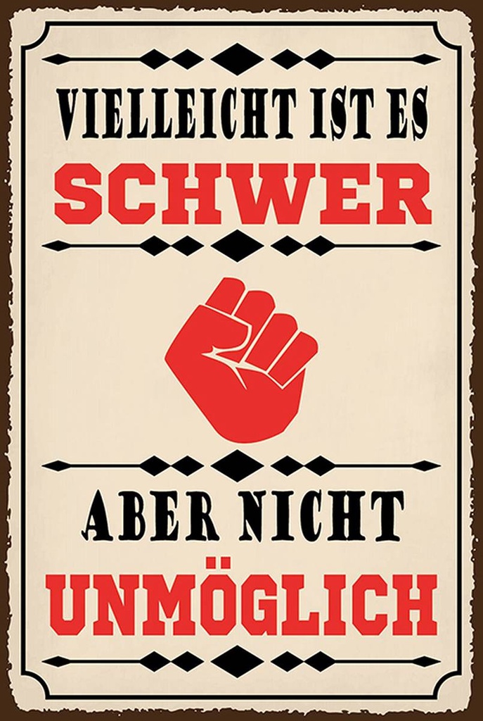 Holzschild 18x12 cm vielleicht ist es schwer aber