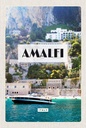 Holzschild 18x12 cm Amalfi ItalyTouristik Bildmotiv Reisemotiv Abenteuer Reisen