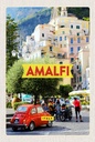 Holzschild 18x12 cm Amalfi ItalyFerien Bildmotiv Reisemotiv Abenteuer Reisen