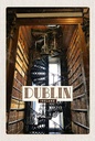 Holzschild 18x12 cm Retro Dublin Ireland Bibliothek Bildmotiv Reisemotiv Abenteuer Reisen