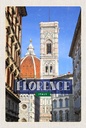 Holzschild 18x12 cm Florence ItalyToscana Bildmotiv Reisemotiv Abenteuer Reisen