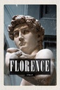 Holzschild 18x12 cm Florence Italy David Michelangelo
