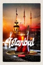 Holzschild 18x12 cm Istanbul Turkey Çay türkischer Tee Bildmotiv Reisemotiv Abenteuer Reisen