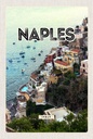 Holzschild 18x12 cm Naples Italy Neapel Italien Panorama Bildmotiv Reisemotiv Abenteuer Reisen