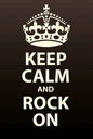 Holzschild 18x12 cm Keep Calm and rock on Geschenk