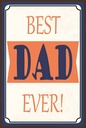 Holzschild 18x12 cm best DAD ever bester Vater Geschenk