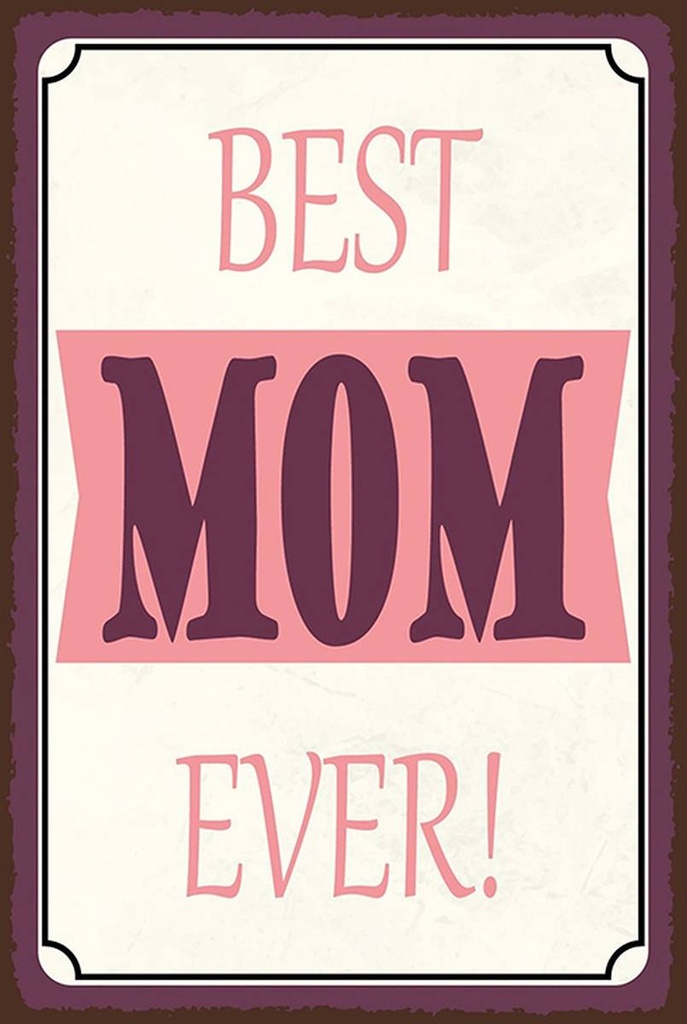 Holzschild 18x12 cm best MOM ever beste Mama Geschenk
