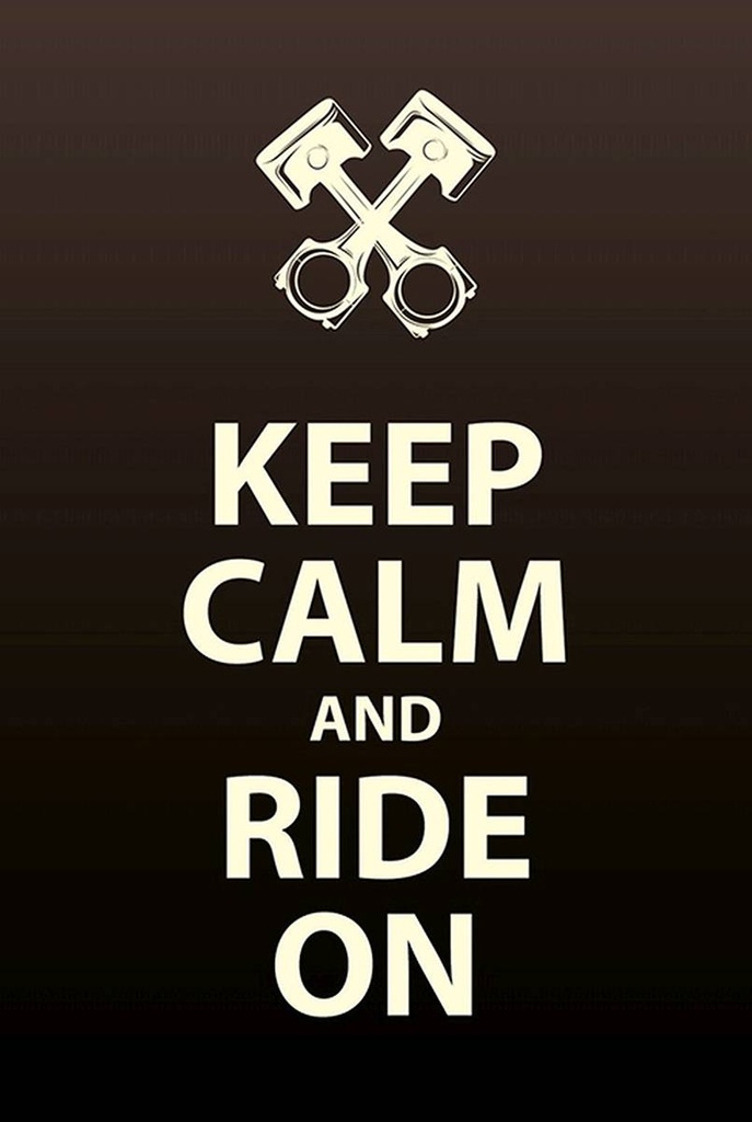 Holzschild 18x12 cm Keep Calm and Ride on