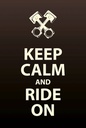 Holzschild 18x12 cm Keep Calm and Ride on