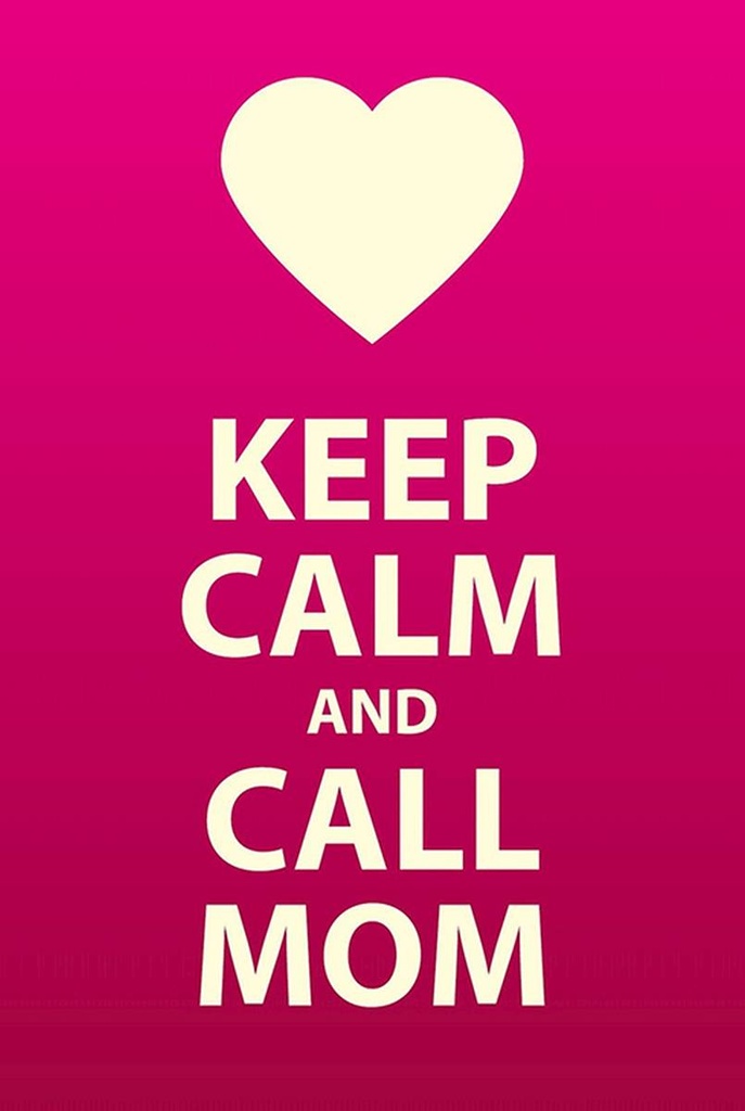 Holzschild 18x12 cm Keep calm and call Mom Geschenk