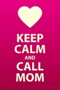 Holzschild 18x12 cm Keep calm and call Mom Geschenk