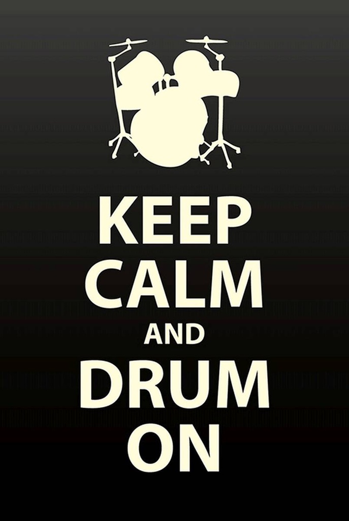 Holzschild 18x12 cm Keep calm and drum on Geschenk