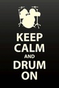 Holzschild 18x12 cm Keep calm and drum on Geschenk