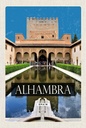 Holzschild 18x12 cm Retro Alhambra Spain Spanien Geschenk Bildmotiv Reisemotiv Abenteuer Reisen