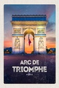 Holzschild 18x12 cm Arc de Triomphe Paris Denkmal Geschenk Bildmotiv Reisemotiv Abenteuer Reisen