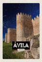 Holzschild 18x12 cm Avila Spain Mittelalter Turm Geschenk Bildmotiv Reisemotiv Abenteuer Reisen
