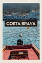 Holzschild 18x12 cm Retro Costa Brava Spain Meer Bildmotiv Reisemotiv Abenteuer Reisen
