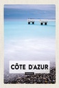 Holzschild 18x12 cm cote d'azur France Meer Bildmotiv Reisemotiv Abenteuer Reisen