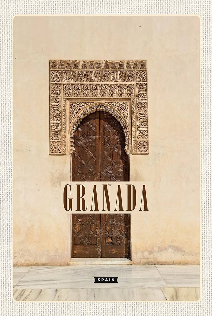 Holzschild 18x12 cm Granada Spain Tourismus Poster Bildmotiv Reisemotiv Abenteuer Reisen