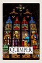 Holzschild 18x12 cm Quimper Saint Corentin Kathedrale Bildmotiv Reisemotiv Abenteuer Reisen