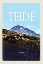 Holzschild 18x12 cm Retro Teide Spain höchste Berg Bildmotiv Reisemotiv Abenteuer Reisen