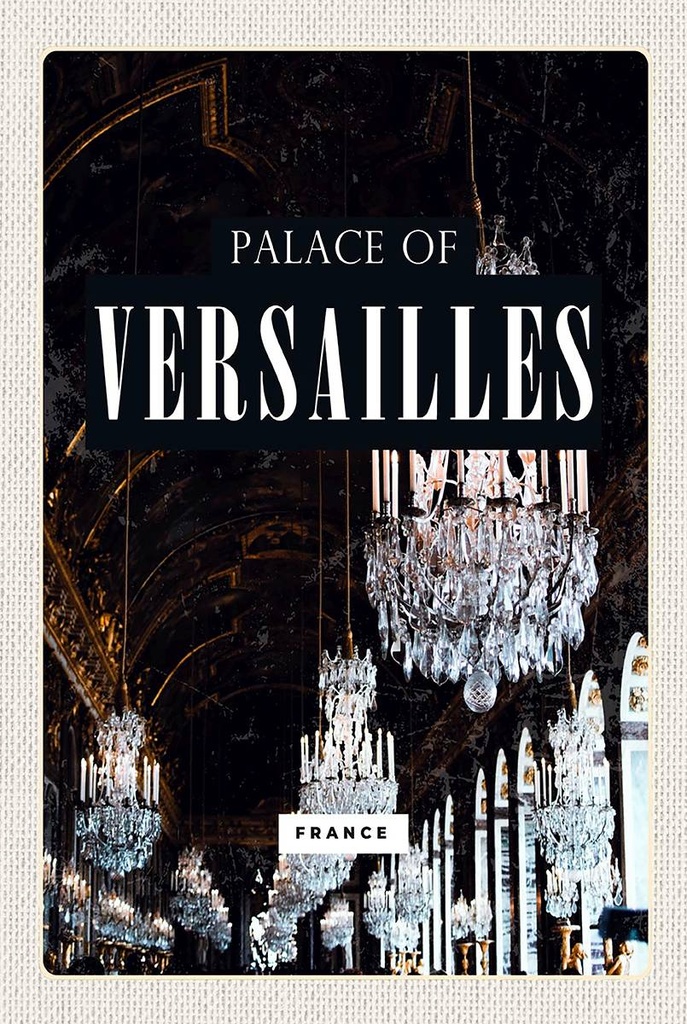 Holzschild 18x12 cm Palace of Versailles France Schloss Bildmotiv Reisemotiv Abenteuer Reisen