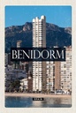Holzschild 18x12 cm Benidorm Spain Panorama Poster Bildmotiv Reisemotiv Abenteuer Reisen