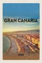 Holzschild 18x12 cm Gran Canaria Spain Panoramablick Meer Bildmotiv Reisemotiv Abenteuer Reisen