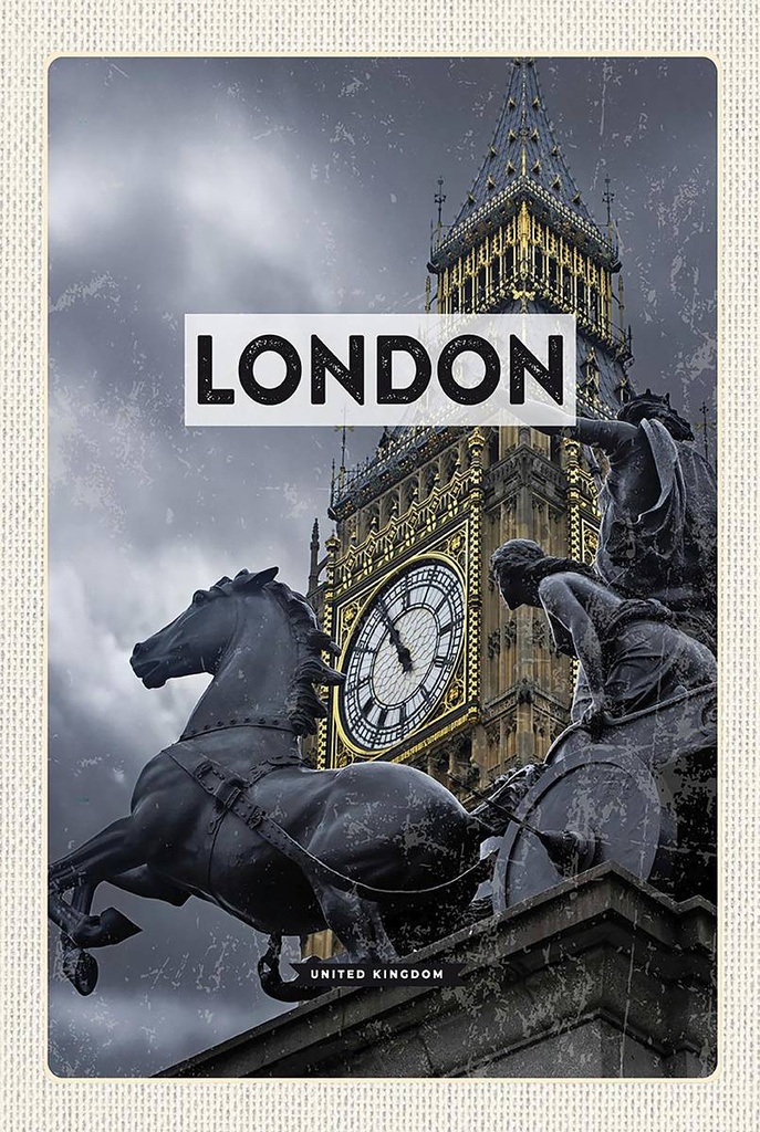 Holzschild 18x12 cm London Big Ben Queen Elizabeth Tower Bildmotiv Reisemotiv Abenteuer Reisen