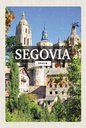 Holzschild 18x12 cm Segovia Spain Architektur Geschenk Bildmotiv Reisemotiv Abenteuer Reisen