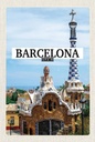 Holzschild 18x12 cm Barcelona Spainsort Meer Bildmotiv Reisemotiv Abenteuer Reisen