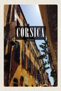 Holzschild 18x12 cm Corsica France Retro Altstadt Geschenk Bildmotiv Reisemotiv Abenteuer Reisen