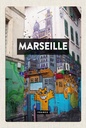 Holzschild 18x12 cm Marseille France Reiseziel Bildmotiv Reisemotiv Abenteuer Reisen