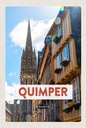 Holzschild 18x12 cm Quimper France Kathedrale Geschenk Bildmotiv Reisemotiv Abenteuer Reisen