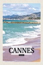 Holzschild 18x12 cm Cannes France Meer Strand Geschenk Bildmotiv Reisemotiv Abenteuer Reisen