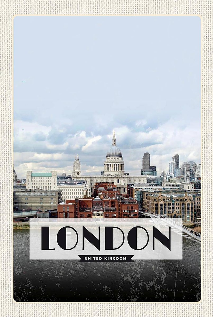 Holzschild 18x12 cm London United Kingdom Foto Poster Bildmotiv Reisemotiv Abenteuer Reisen